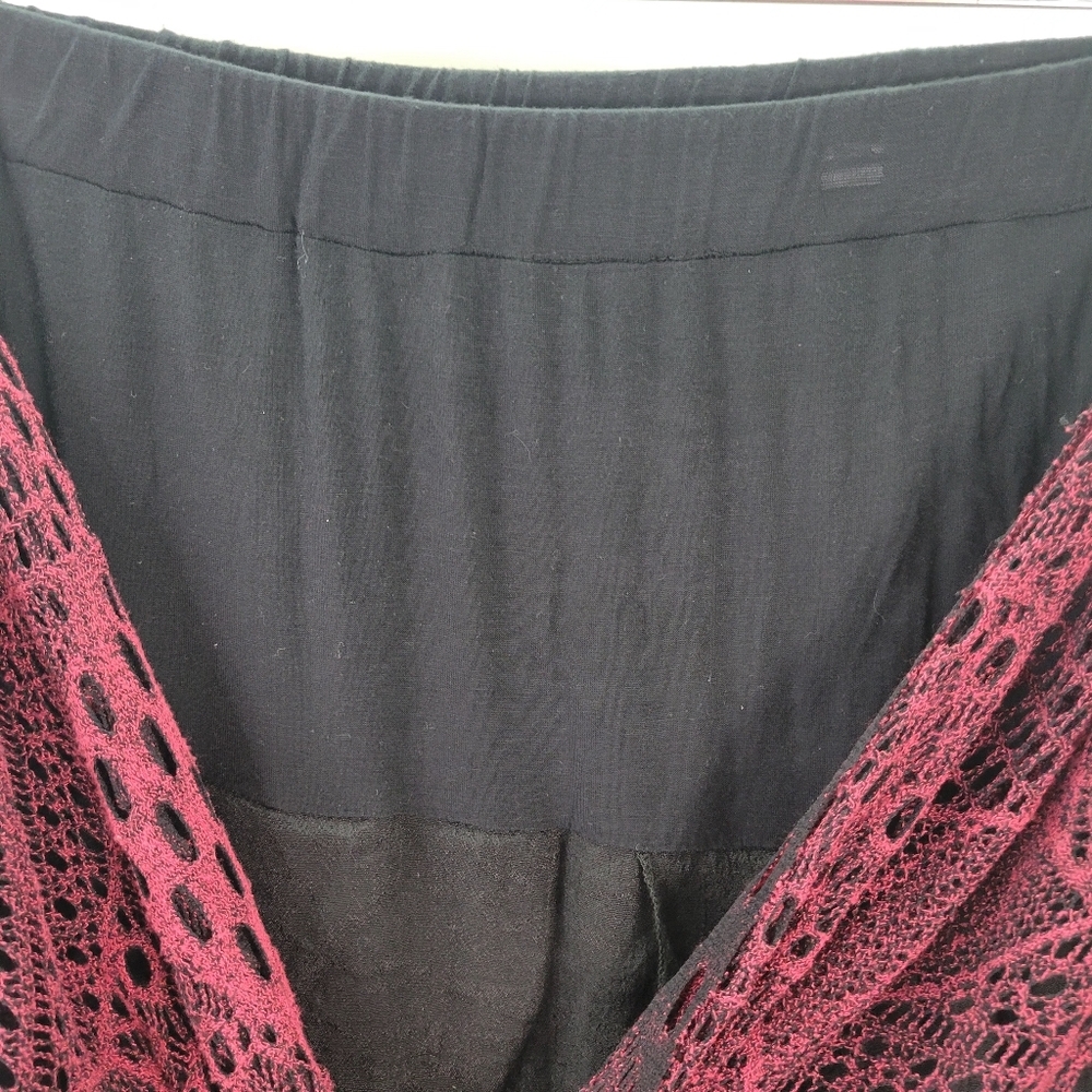 Lily 2 Piece Skirt and Crochet Vest Black Pink Skirt S L/Vest S XL Mixed Media - Picture 4 of 16